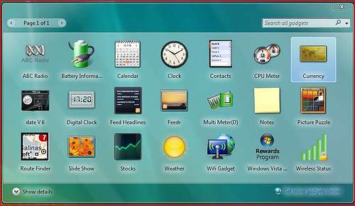 Windows Vista Desktop Sidebar Free